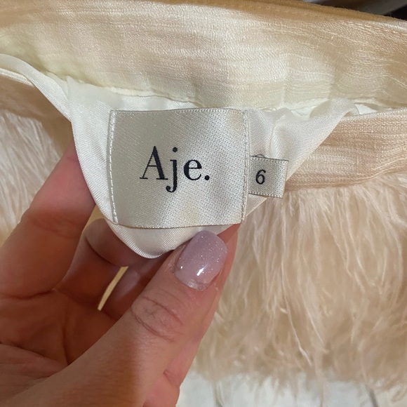 Aje Wattle Feather Skirt sz AU 6 - Picture 3 of 6